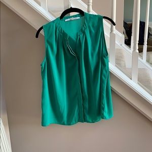 Sleeveless Green Blouse